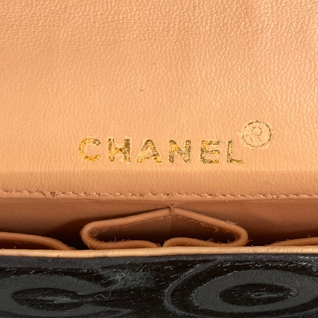 Chanel East West Rare Black Pony-hair Calfskin Leather CC Logo