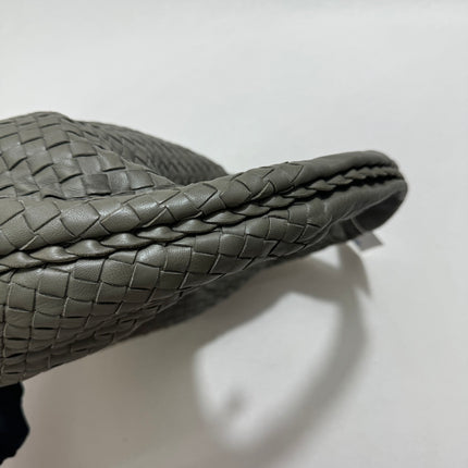 Sold Bottega Veneta Belly Hobo Intrecciato Grey Leather Medium 40cm