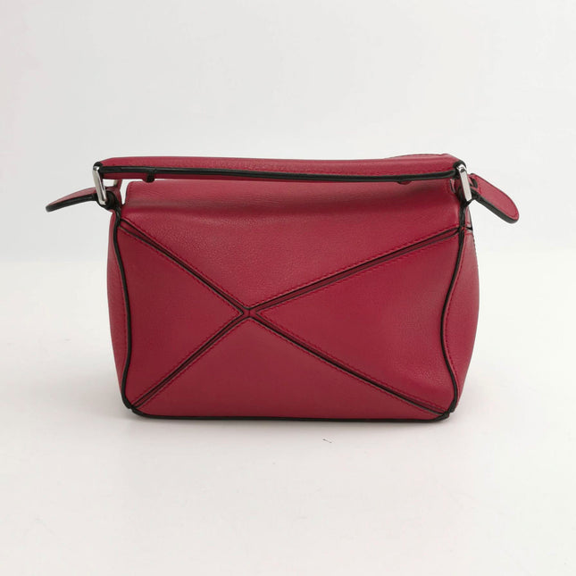 Sold Loewe Puzzle Mini Red Calfskin Leather Crossbody Bag