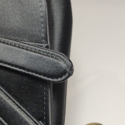 Dior Saddle Mini Silk Handbag Black with crystals