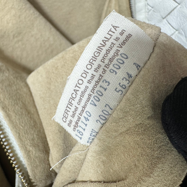 Sold Bottega Veneta Hobo Bag Large Leather Chalk White 51cm