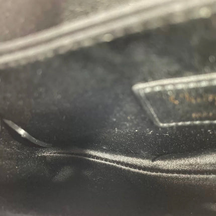 Dior Saddle Mini Silk Handbag Black with crystals