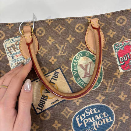 Louis Vuitton Voyage OnTheGo Large Brown Monogram Crossbody Tote Flight Mode