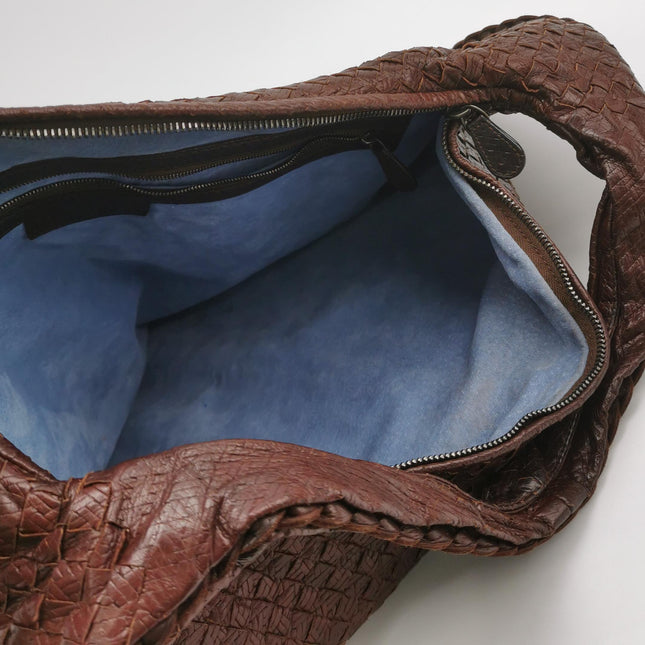 Bottega Veneta Veneta Hobo Maxi Dark Brown Calfskin Leather 52cm