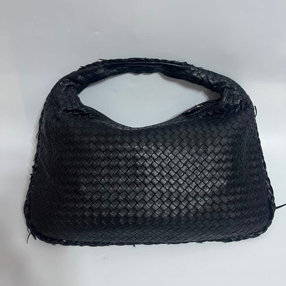 Bottega Veneta Intrecciato Hobo Bag Medium Black Leather 47cm