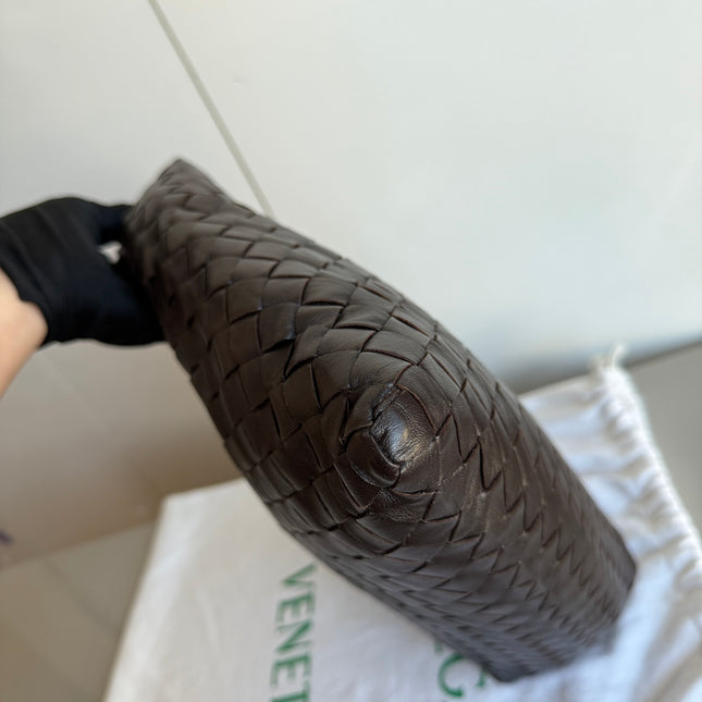 Bottega Veneta Hop Hobo Small Leather Chocolate Brown