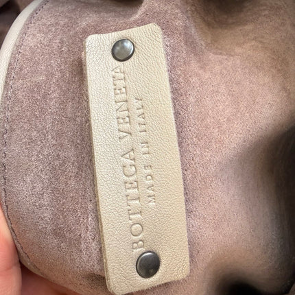 Bottega Veneta Veneta Hobo Grey Intreciatto Leather Bag Medium
