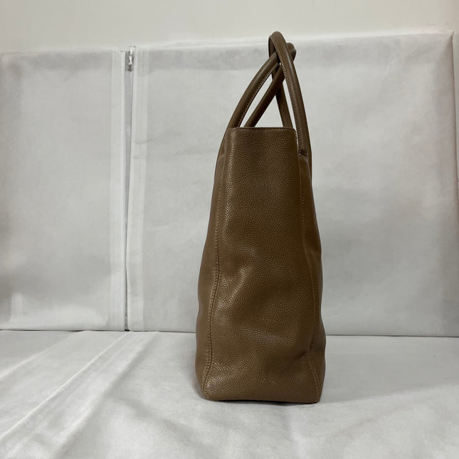 Chanel Cerf Executive Tall Brown Leather Handbag 30cm