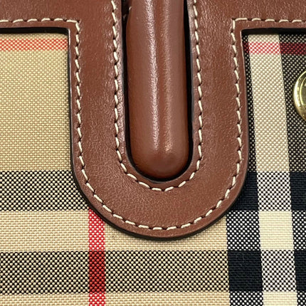 Sold Burberry Title Tote Small Leather Handbag