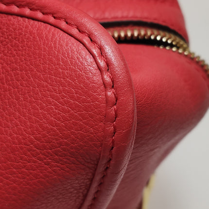 Loewe Amazona 36 Medium Red Leather Snail Lock Gold-tone Hardware