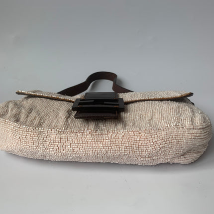 Sold FENDI Baguette White beads