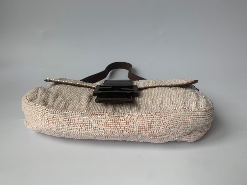 Sold FENDI Baguette White beads