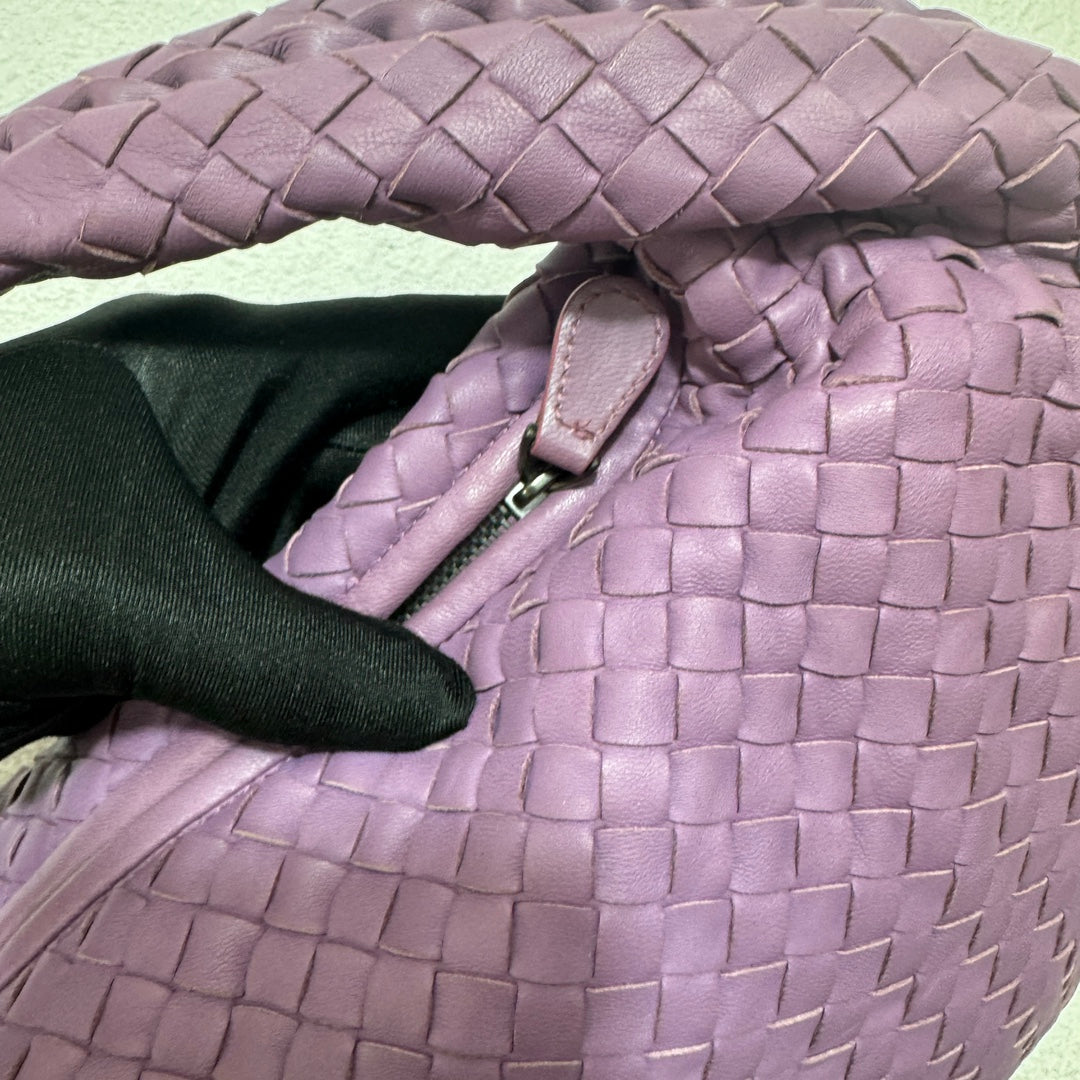 Bottega Veneta Hobo Bag Lambskin leather Lilac Lavender Purple Medium 47cm