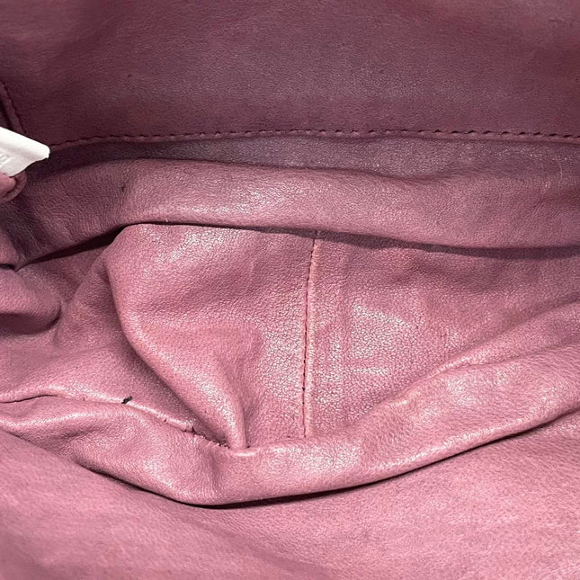 Fendi White Fur FF Logo Flap Shoulder Bag