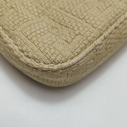 Fendi Baguette 1997 Beige Canvas Zucca Embossed with Zucca Interior