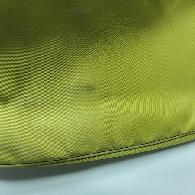 Prada Cleo Nylon Yellow Gold-tone Chain Shoulder Bag