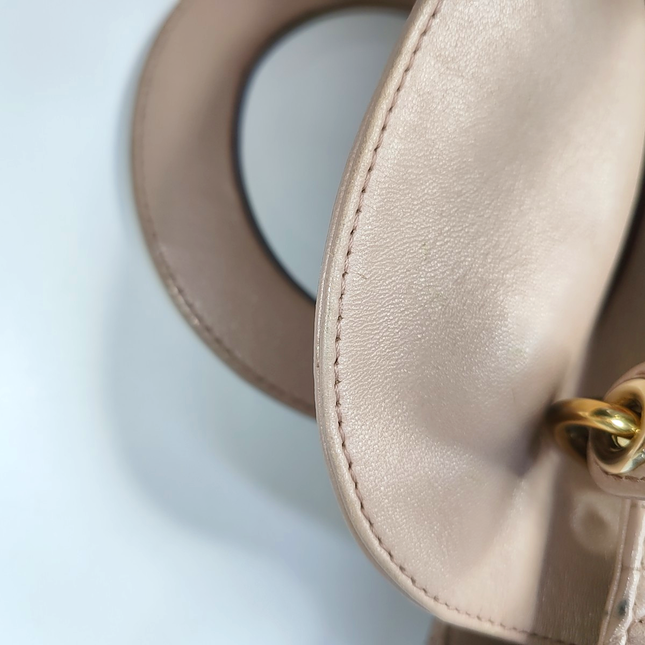 Lady Dior ABCdior Small Nude Pink Cannage Lambskin Handbag No Strap