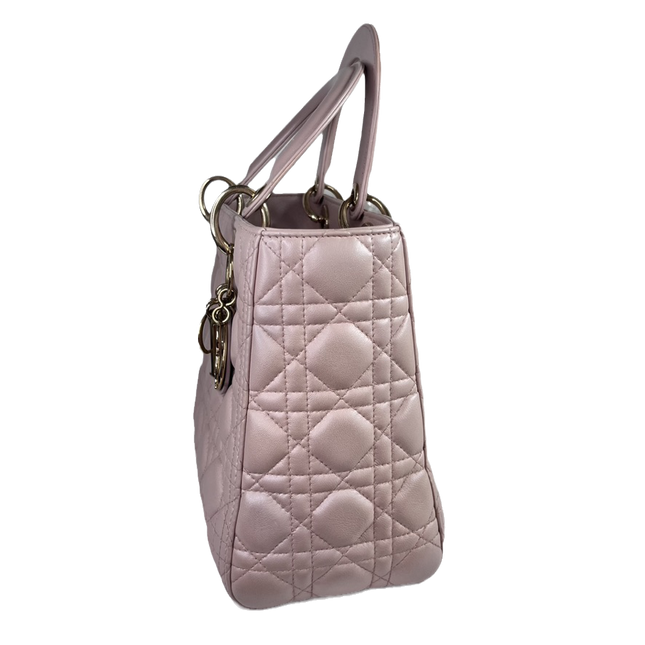 Sold Lady Dior Medium Bag Pink Cannage Leather
