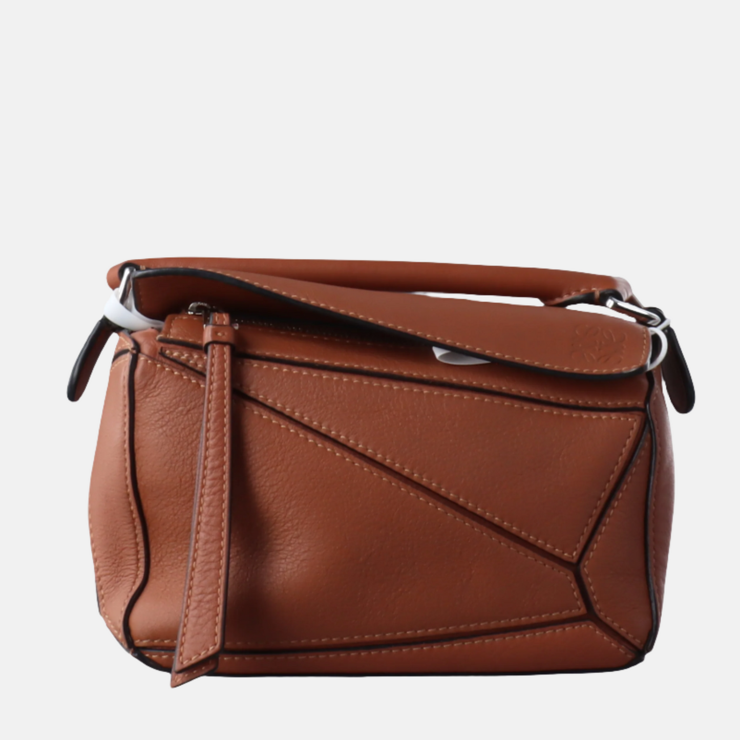 Loewe Puzzle Mini Caramel Tan Calfskin Leather Crossbody Bag-Luxbags