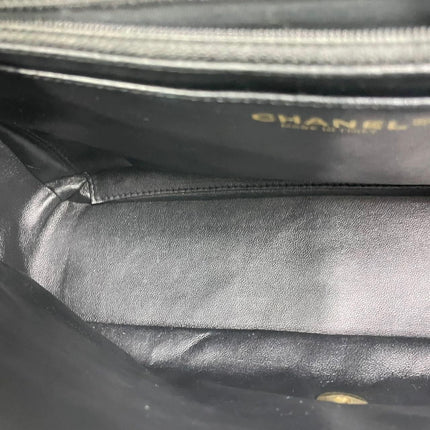 Chanel Classic Flap Jumbo 2009 Black Caviar Leather Single Flap Gold Hardware