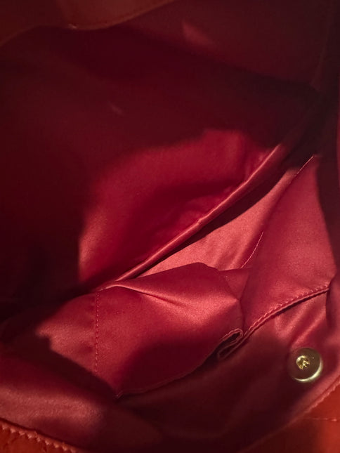 Chanel Shopping Tote Red Lambskin Leather Gold Hardware 2013-14