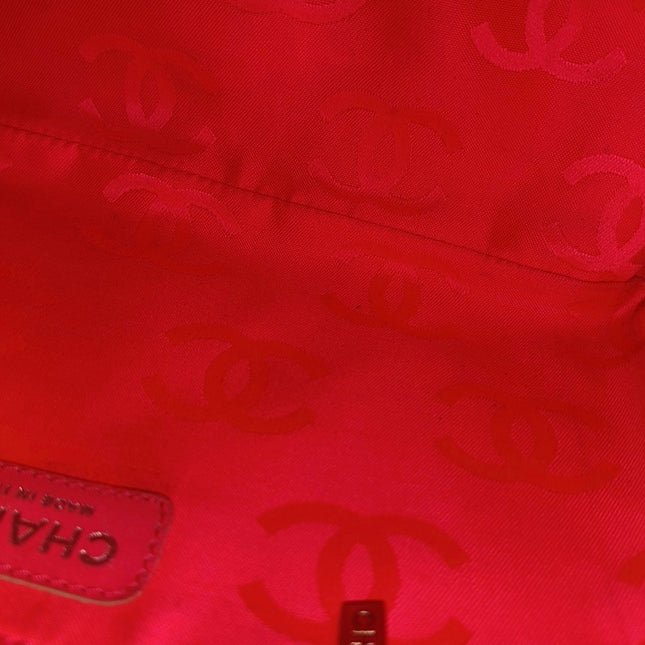 Chanel Cambon Multi-pocket Ligne Reporter Bag Medium Black CC on Black Calfskin Leather