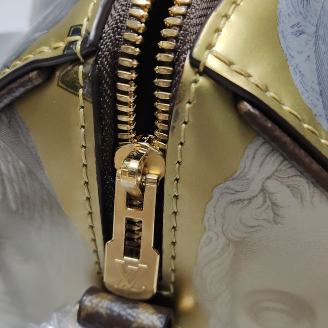 Louis Vuitton Speedy 25 Bandouliere Fornasetti Museum Gold