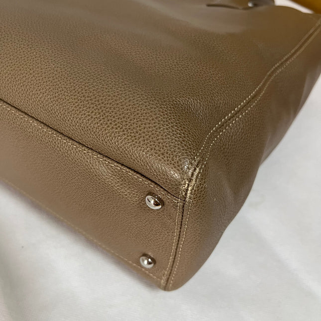 Chanel Cerf Executive Tall Brown Leather Handbag 30cm