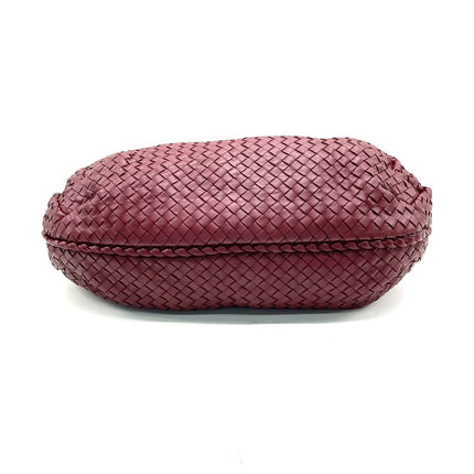 Sold Bottega Veneta Belly Hobo Intrecciato Burgundy Ancora Red Medium 45cm