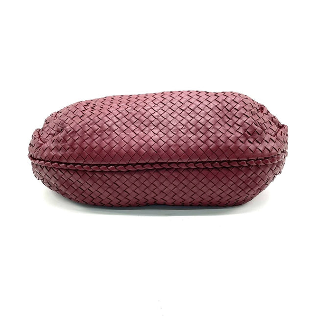 Sold Bottega Veneta Belly Hobo Intrecciato Burgundy Ancora Red Medium 45cm
