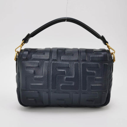 Sold Fendi Baguette Mini Navy Nappa Leather Crossbody Bag