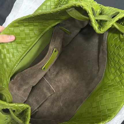 Bottega Veneta Garda Avocado Green Intrecciato Nappa Leather Large 33cm