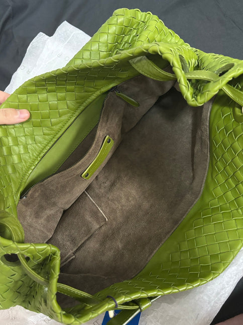 Bottega Veneta Garda Avocado Green Intrecciato Nappa Leather Large 33cm