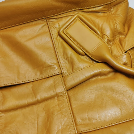 Bottega Veneta Arco Tote Bag Medium Yellow Shiny Calfskin leather