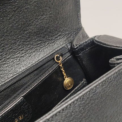 Gucci Bamboo 1947 Top Handle Bag Leather Medium Black