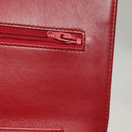 Chanel Wallet on Chain WOC Double CC Red Caviar Leather