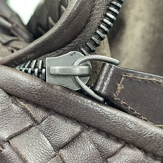 Sold Bottega Veneta Hobo Bag Large Dark Brown Lambskin leather