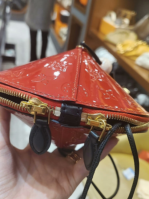 Louis Vuitton Toupie Red Patent Leather Crossbody Bag