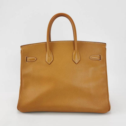 Hermes Birkin 35 Gold Calfskin Leather Gold Hardware 1999