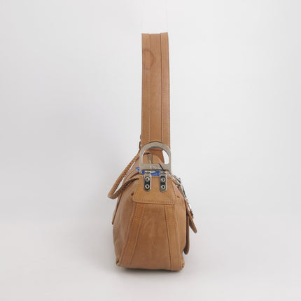 Dior Flight Medium Tan Brown Calfskin Leather Shoulder Bag