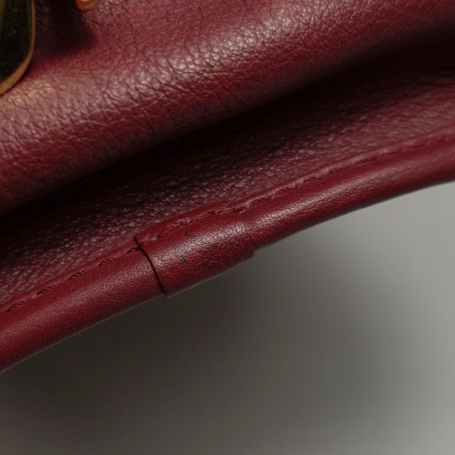 Loewe Amazona 36 Medium Burgundy Leather Dragon Lock Gold-tone Hardware