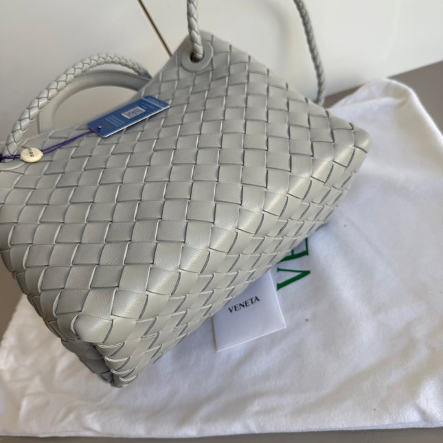 Bottega Veneta Small Andiamo Grey Handbag