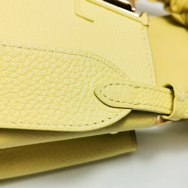 Louis Vuitton Capucines Mini Yellow Leather Crossbody Bag