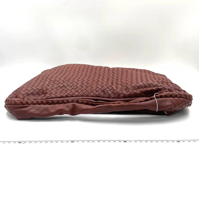 Bottega Veneta Veneta Hobo Maxi Brick Red Intrecciato Leather Bag 50cm