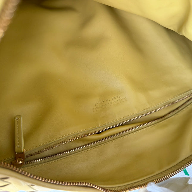 Bottega Veneta Jodie Small Yellow Lambskin Leather