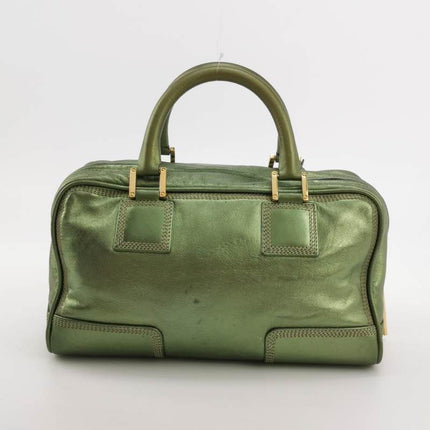 Loewe Amazona 29 Zip Around in Metallic Green Lambskin Leather