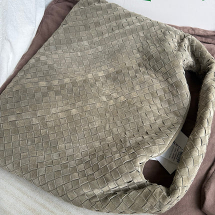 Bottega Veneta Hop Large Grey Suede Leather Hobo Bag 54cm