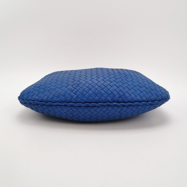 Bottega Veneta Hobo Bag Lambskin Leather Royal Blue 42cm Thick Shoulder Pad