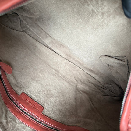 Bottega Veneta Veneta Hobo Medium Brick Red Intrecciato Leather Bag 47cm