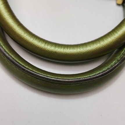 Loewe Amazona 29 Zip Around in Metallic Green Lambskin Leather